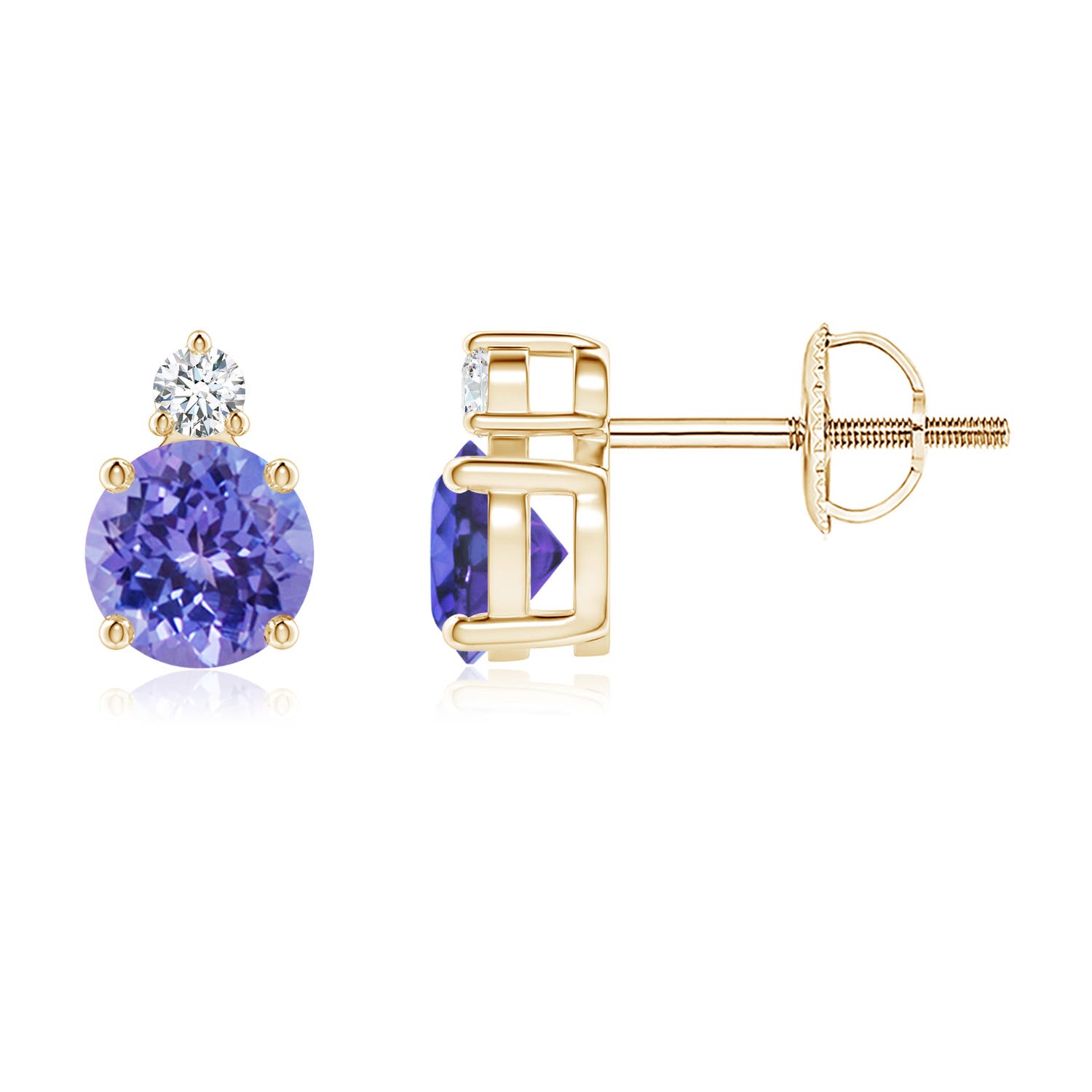 AAA - Tanzanite / 1.07 CT / 14 KT Yellow Gold