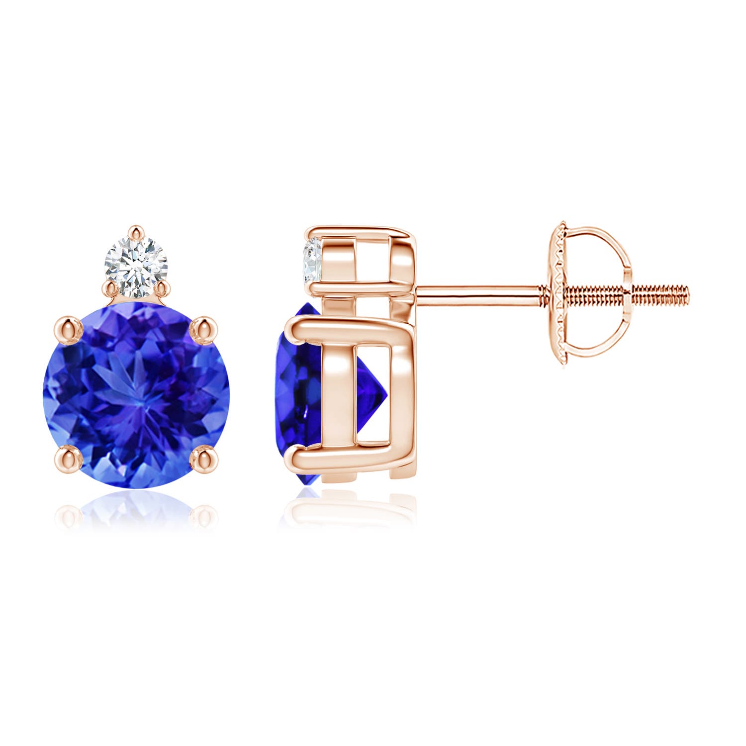 AAA - Tanzanite / 1.87 CT / 14 KT Rose Gold