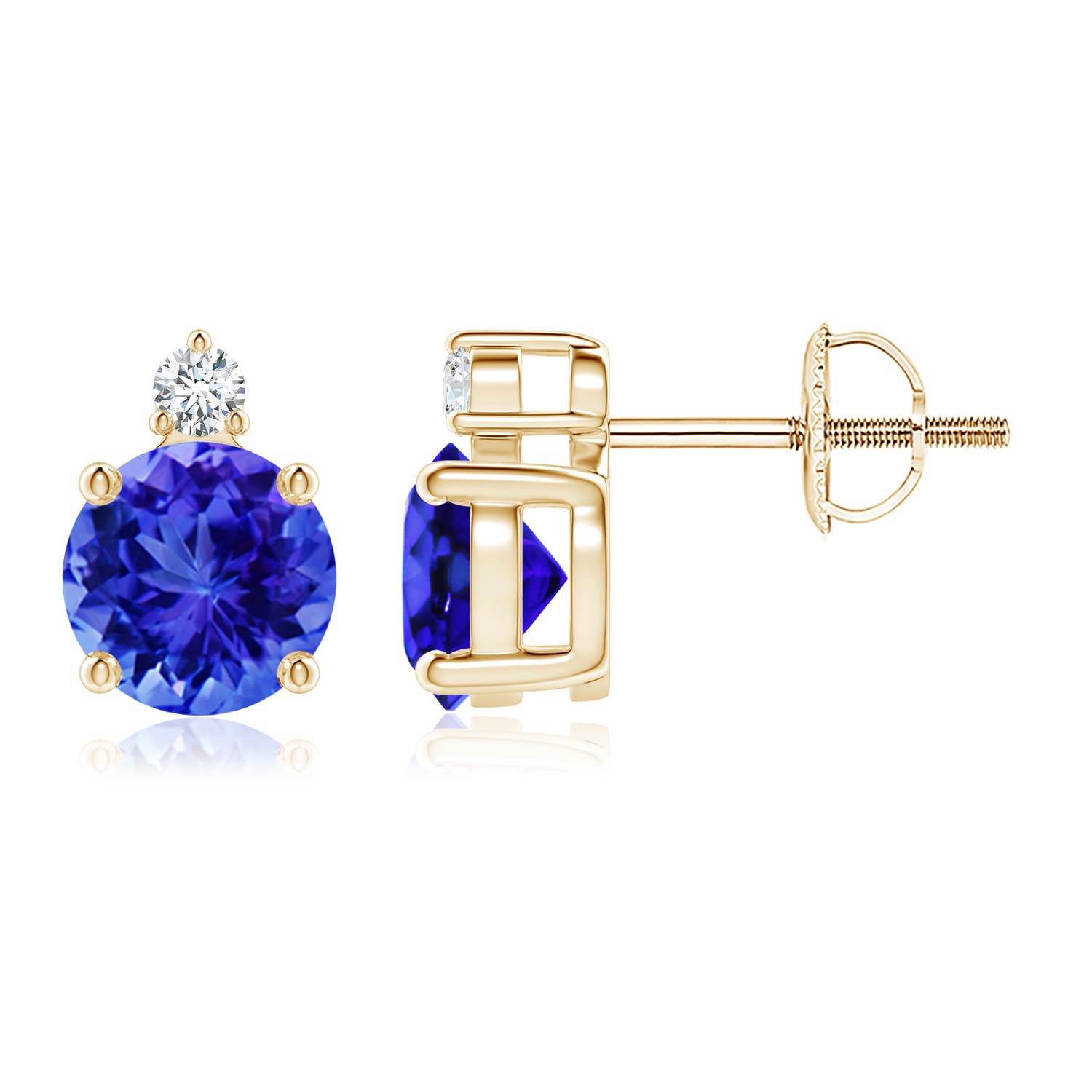 AAA - Tanzanite / 1.87 CT / 14 KT Yellow Gold