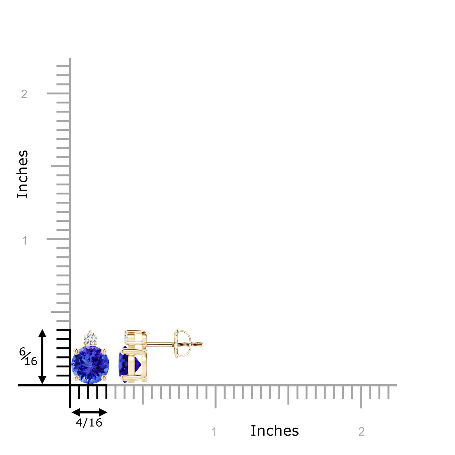 AAA - Tanzanite / 1.87 CT / 14 KT Yellow Gold