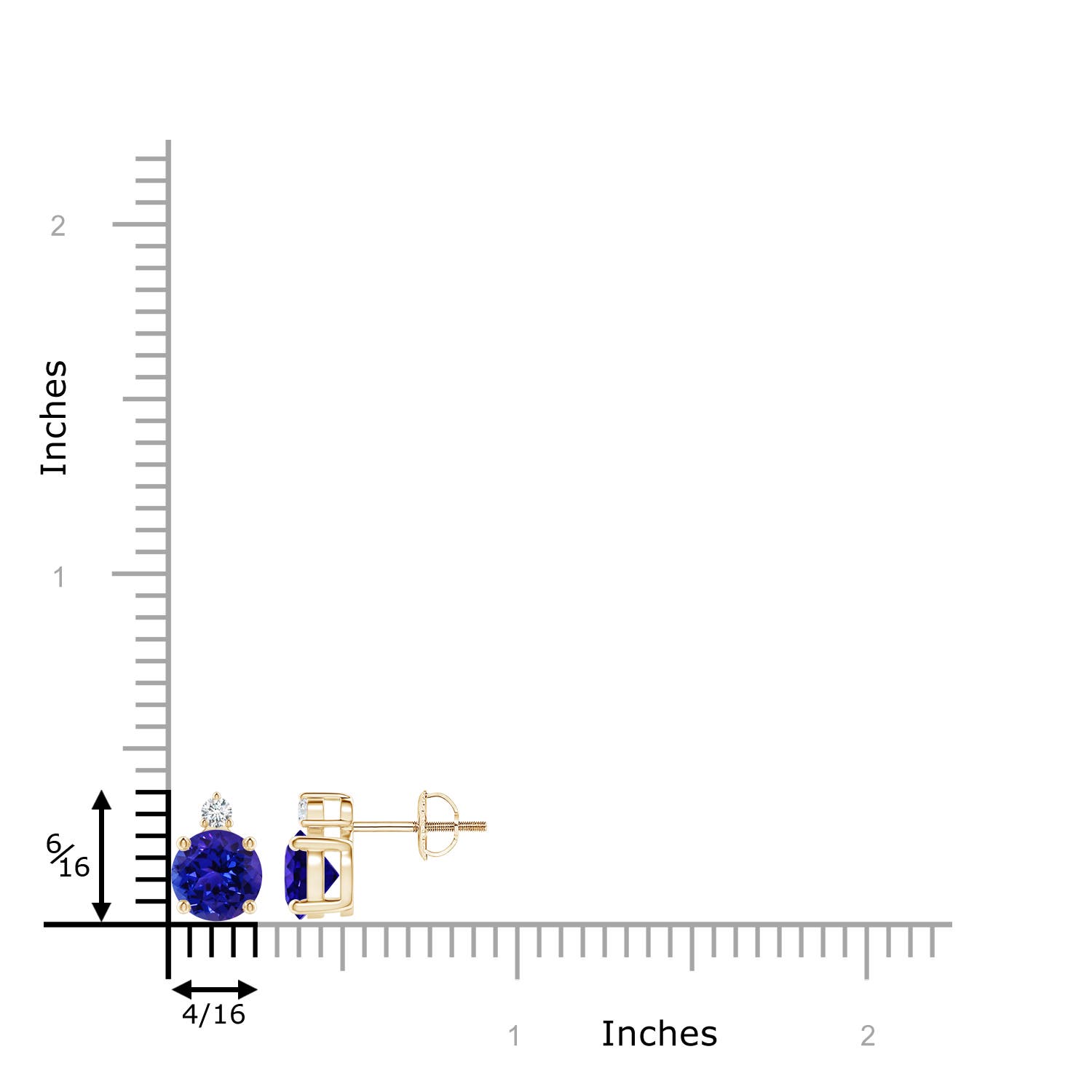 AAAA - Tanzanite / 1.87 CT / 14 KT Yellow Gold