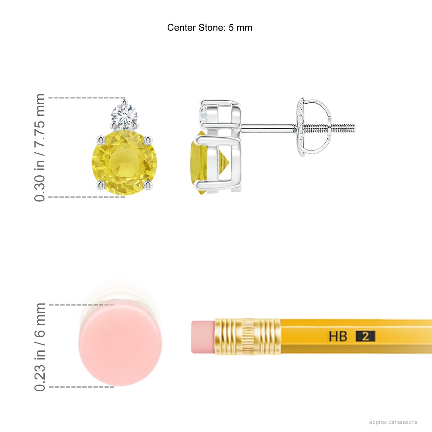 A - Yellow Sapphire / 1.13 CT / 14 KT White Gold