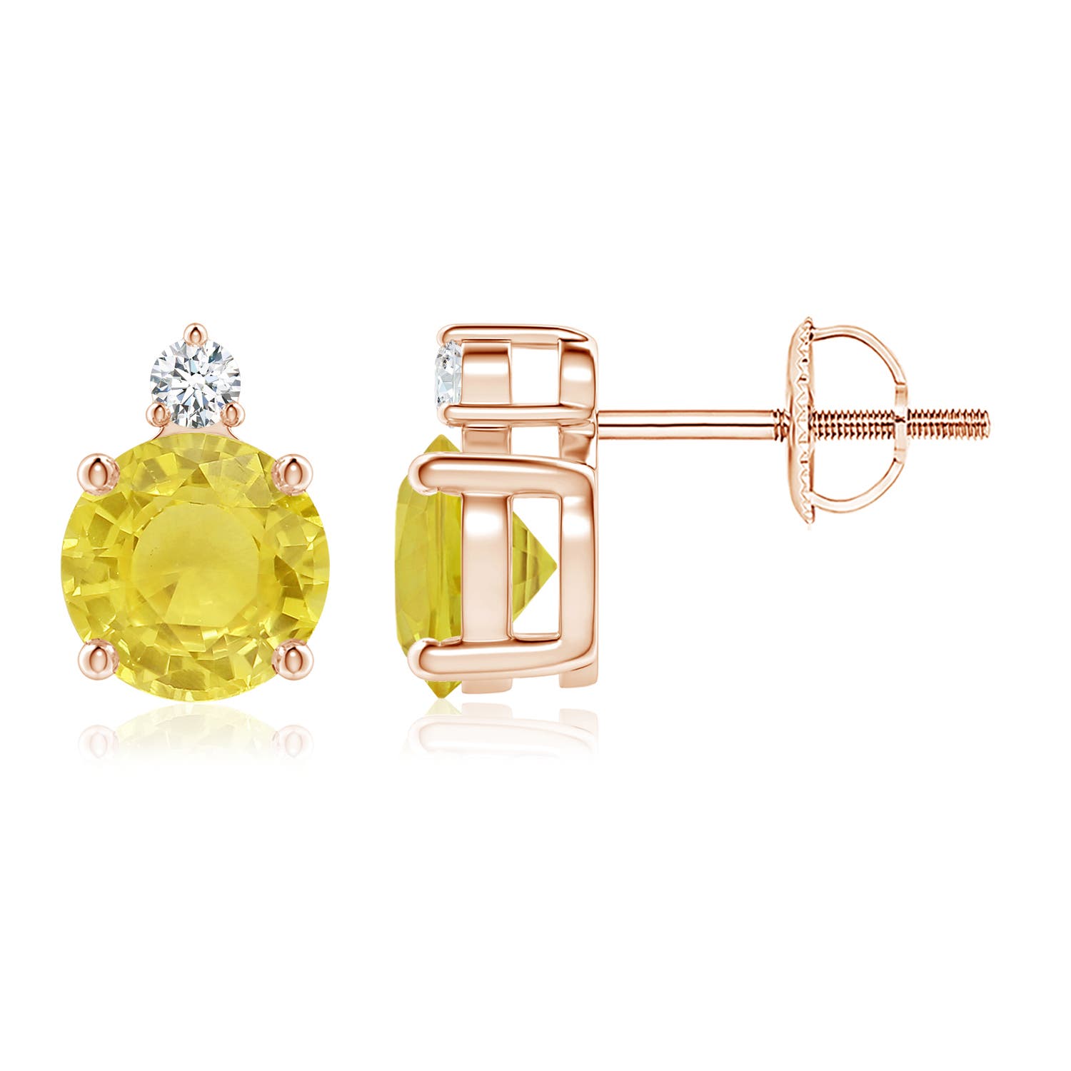 A - Yellow Sapphire / 2.07 CT / 14 KT Rose Gold