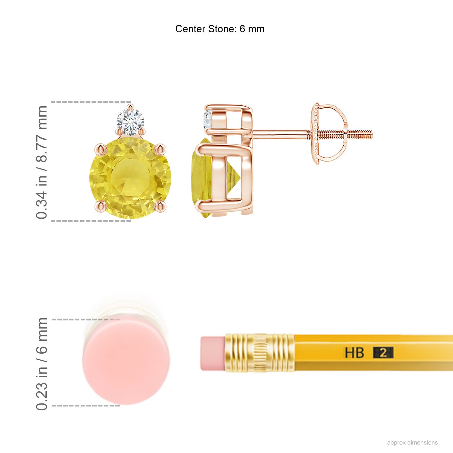 A - Yellow Sapphire / 2.07 CT / 14 KT Rose Gold