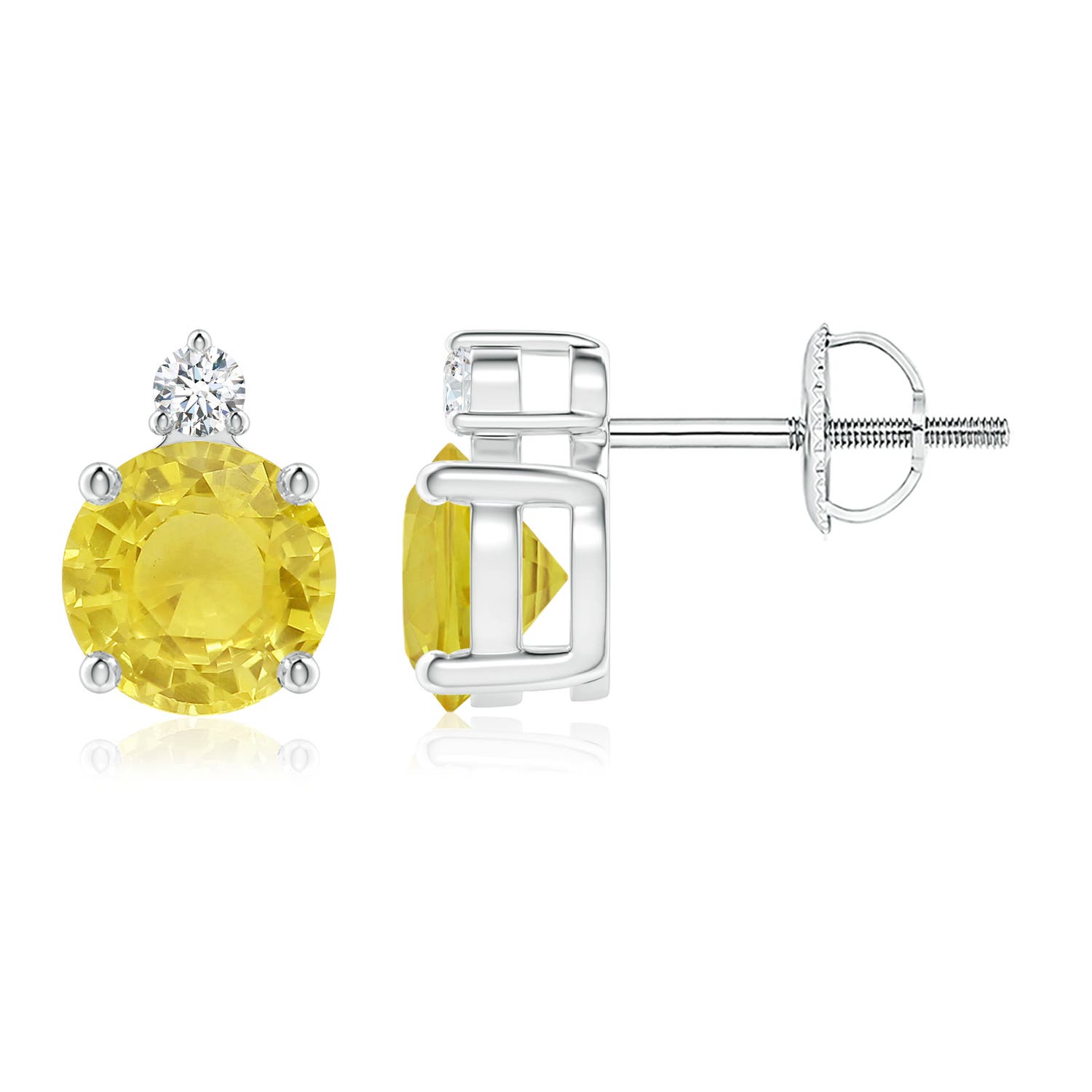 A - Yellow Sapphire / 2.07 CT / 14 KT White Gold