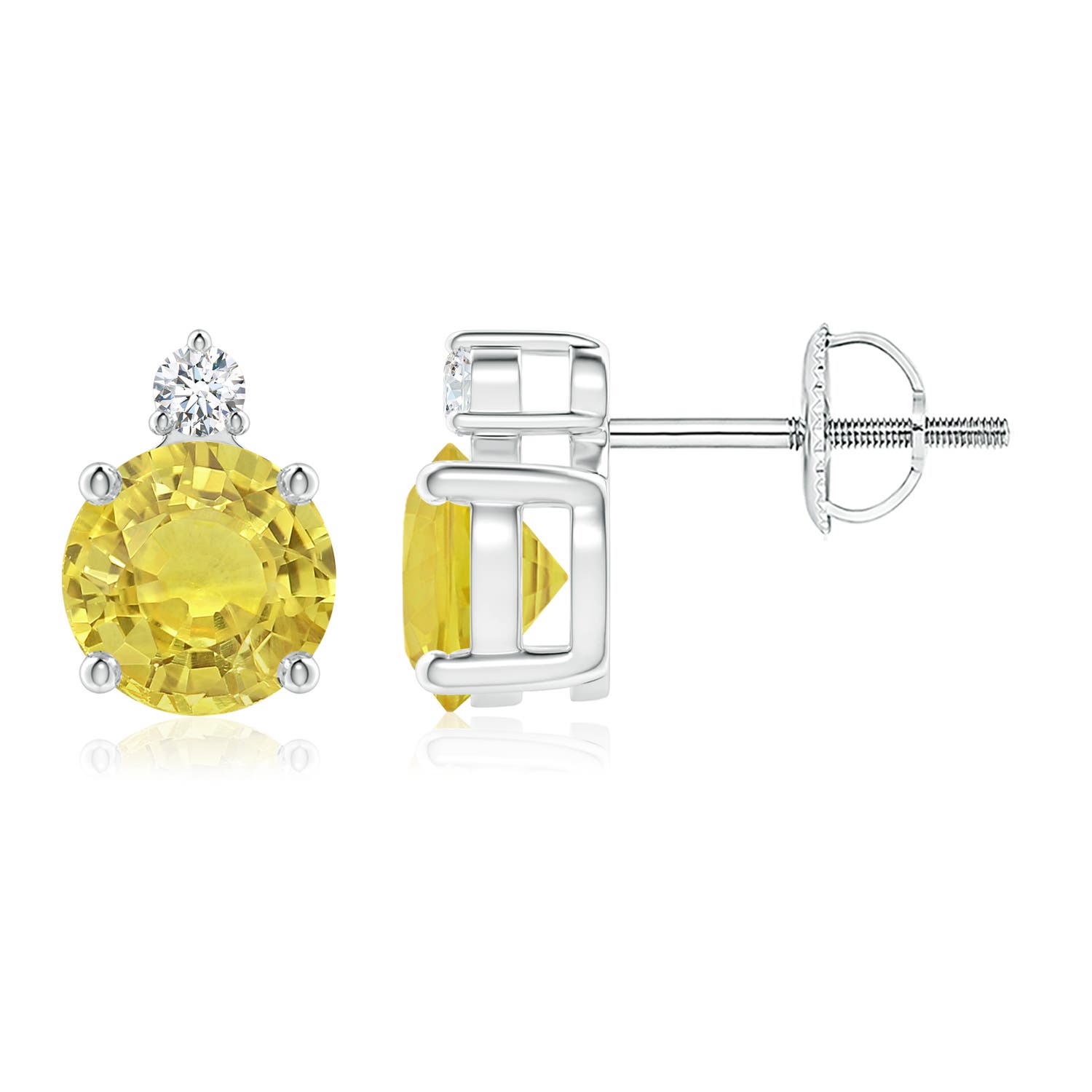 AA - Yellow Sapphire / 2.07 CT / 14 KT White Gold