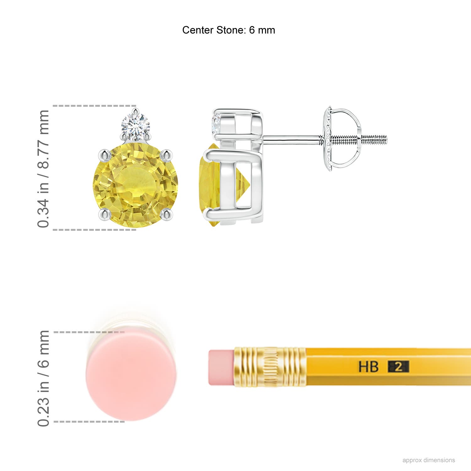 AA - Yellow Sapphire / 2.07 CT / 14 KT White Gold