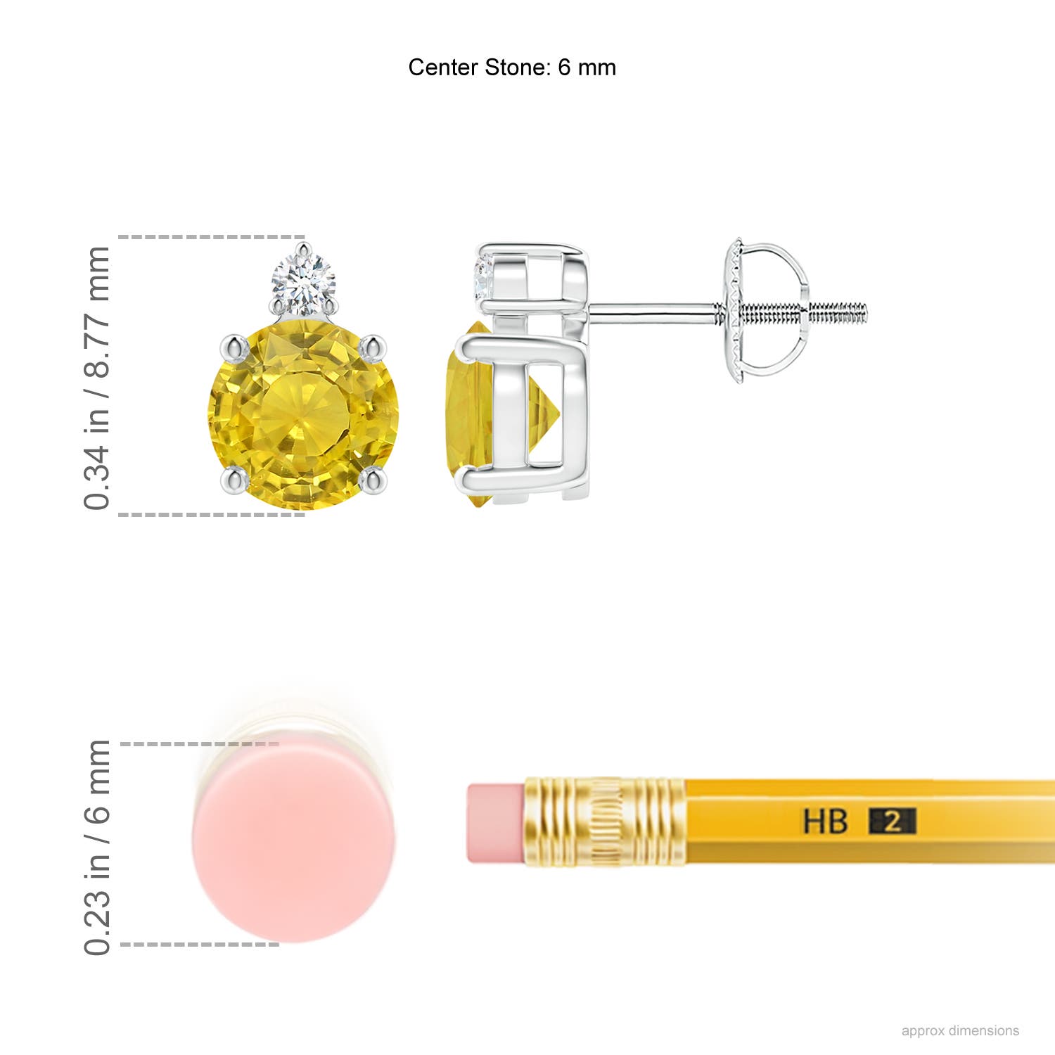 AAA - Yellow Sapphire / 2.07 CT / 14 KT White Gold