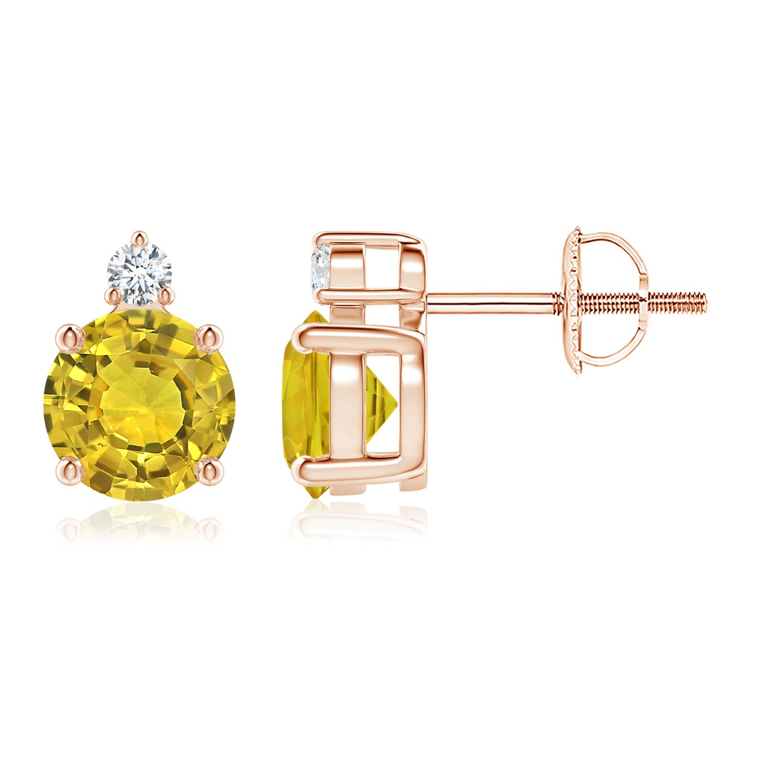 AAAA - Yellow Sapphire / 2.07 CT / 14 KT Rose Gold