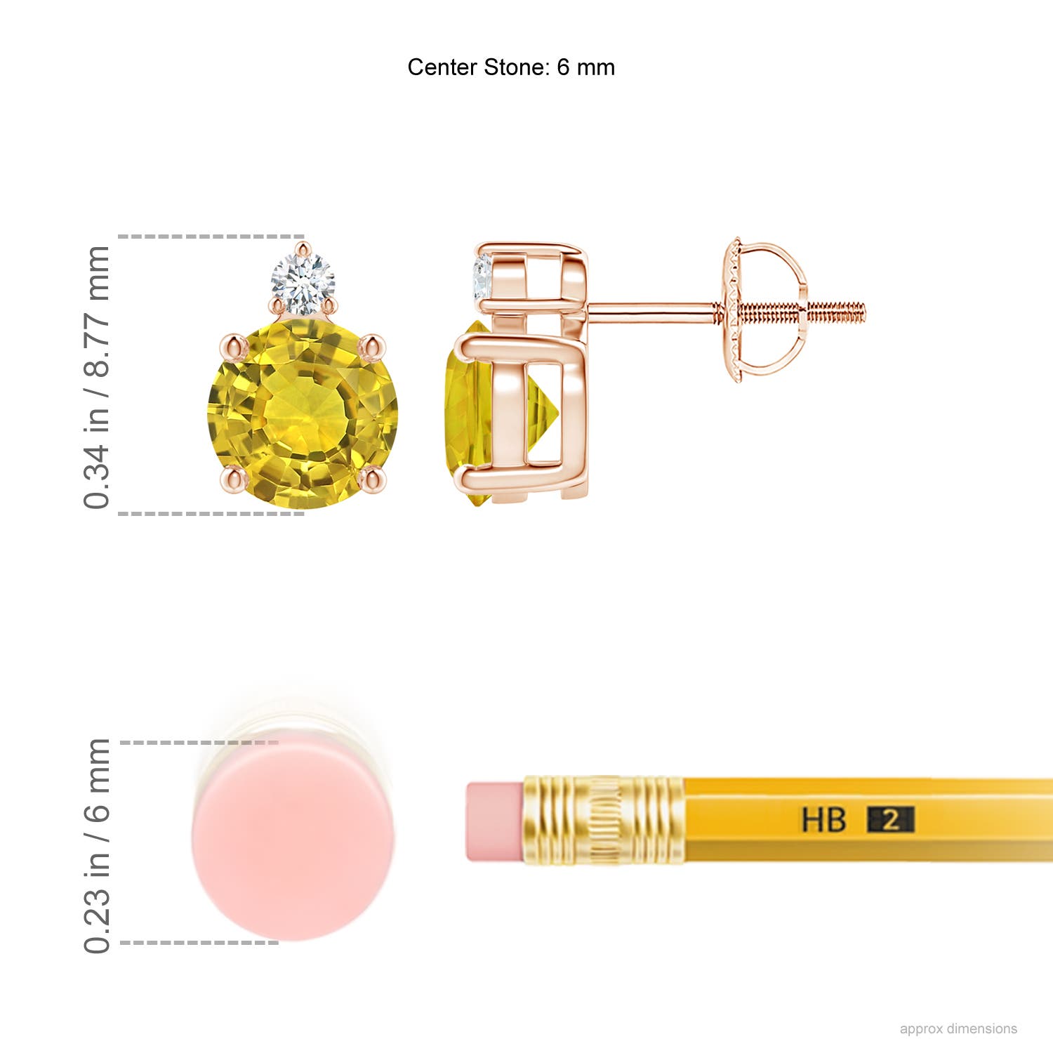 AAAA - Yellow Sapphire / 2.07 CT / 14 KT Rose Gold