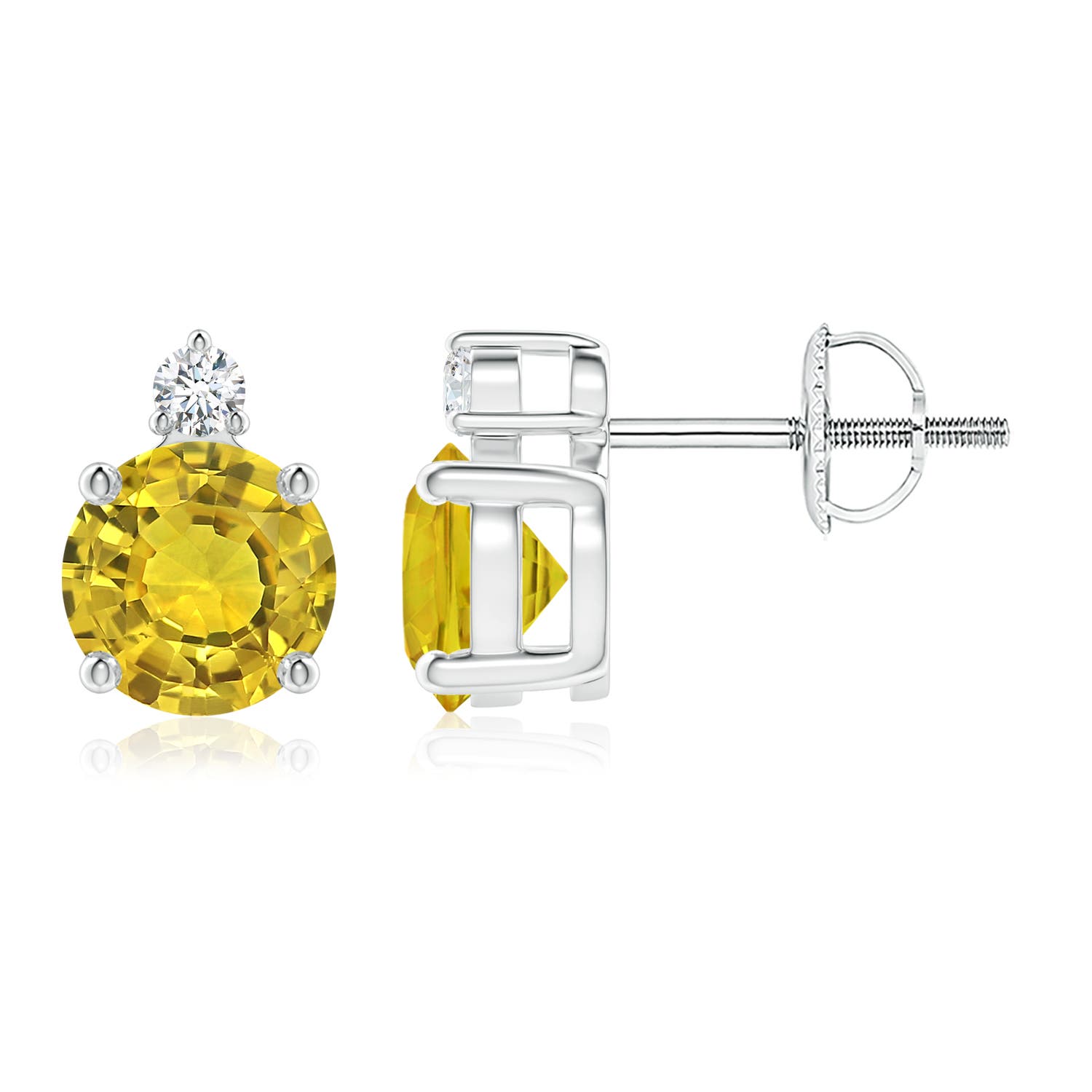 AAAA - Yellow Sapphire / 2.07 CT / 14 KT White Gold