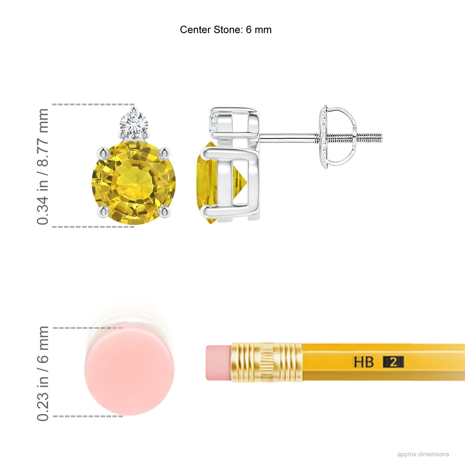 AAAA - Yellow Sapphire / 2.07 CT / 14 KT White Gold