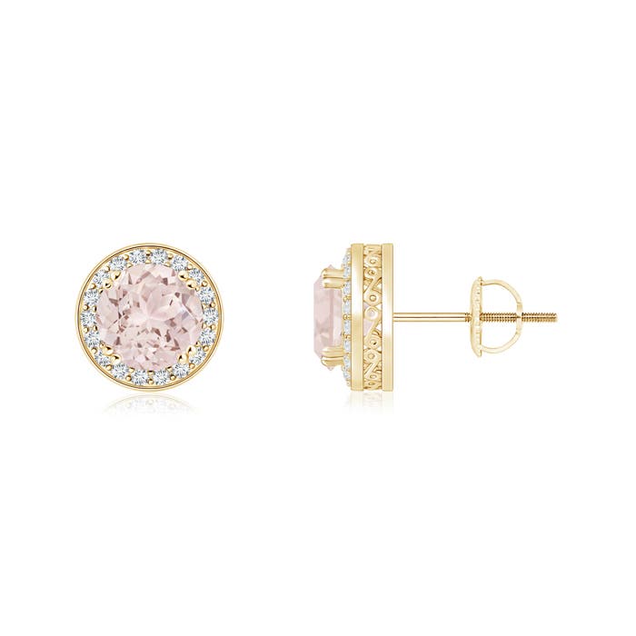 A - Morganite / 0.97 CT / 14 KT Yellow Gold