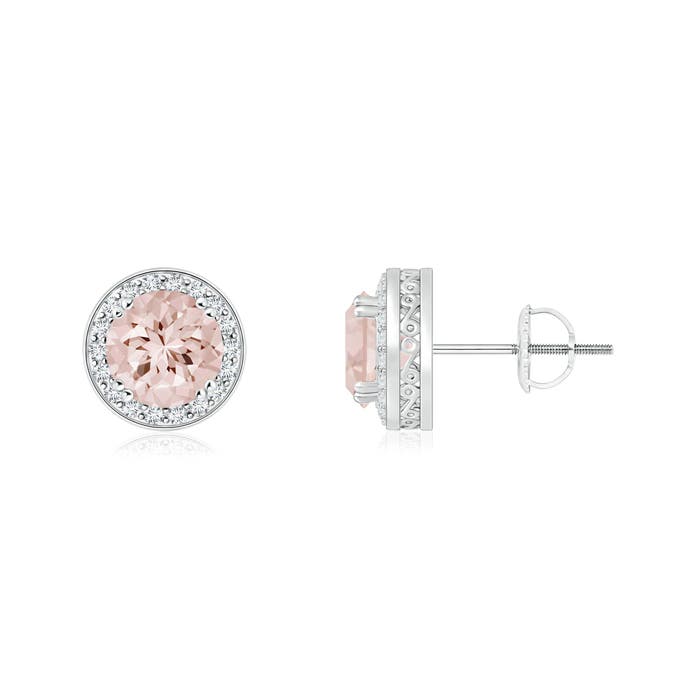 AA - Morganite / 0.97 CT / 14 KT White Gold