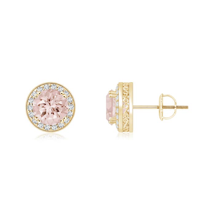 AA - Morganite / 0.97 CT / 14 KT Yellow Gold