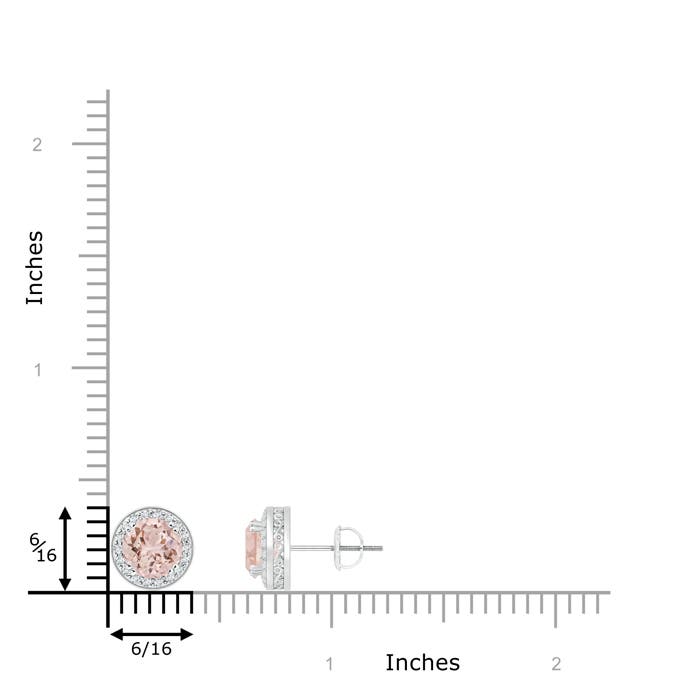 AAA - Morganite / 0.97 CT / 14 KT White Gold