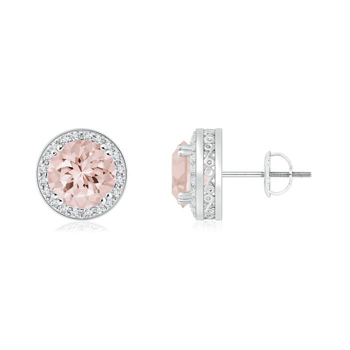 AA - Morganite / 1.6 CT / 14 KT White Gold