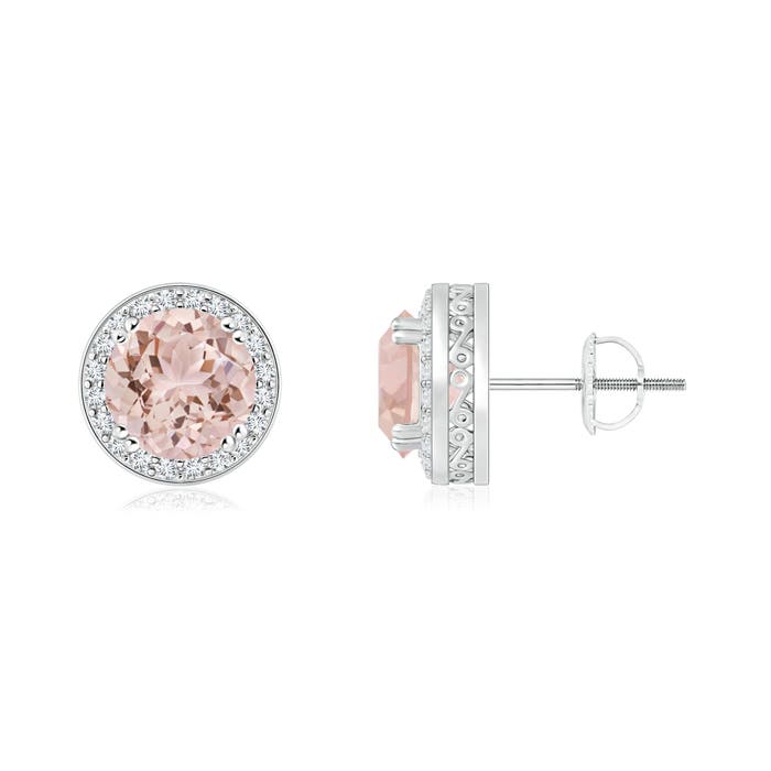 AAA - Morganite / 1.6 CT / 14 KT White Gold