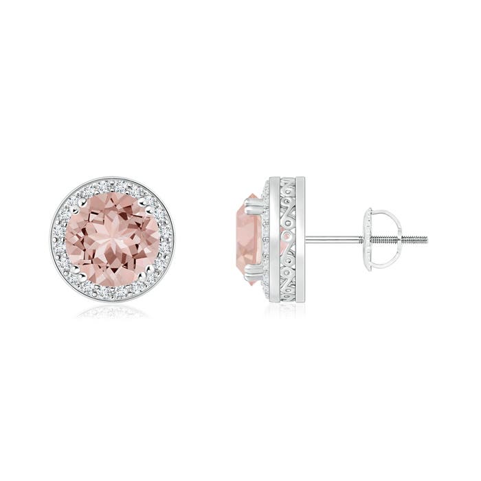 AAAA - Morganite / 1.6 CT / 14 KT White Gold