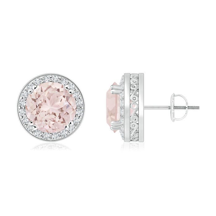 A - Morganite / 2.48 CT / 14 KT White Gold