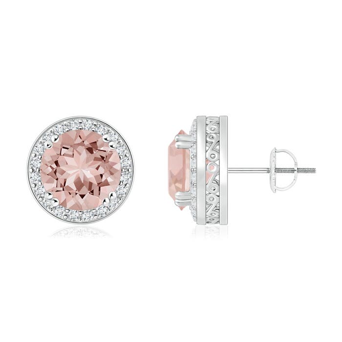 AAAA - Morganite / 2.48 CT / 14 KT White Gold