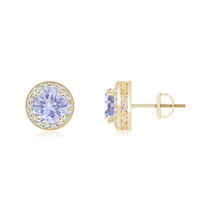 A - Tanzanite / 1.11 CT / 14 KT Yellow Gold