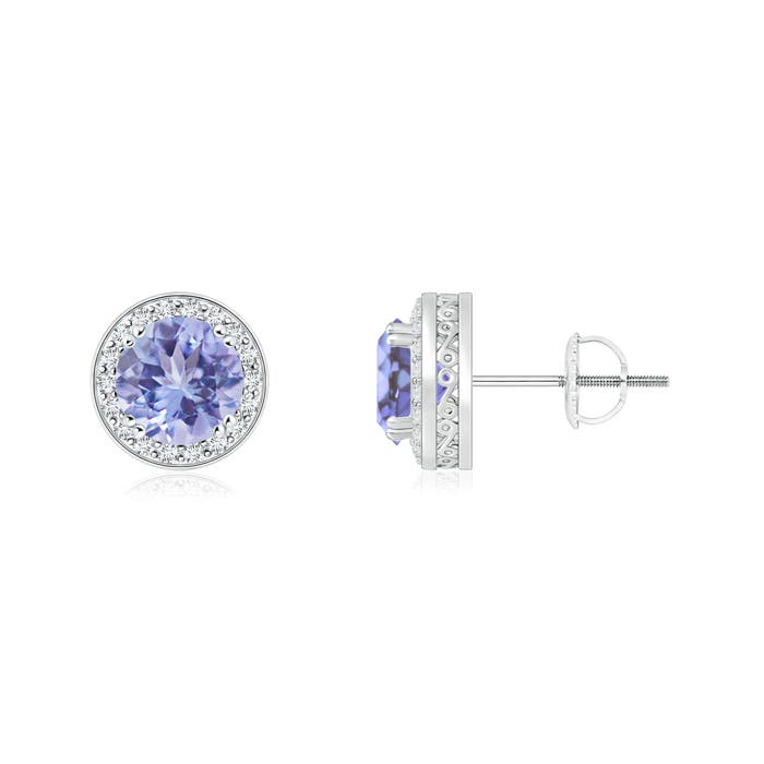 AA - Tanzanite / 1.11 CT / 14 KT White Gold