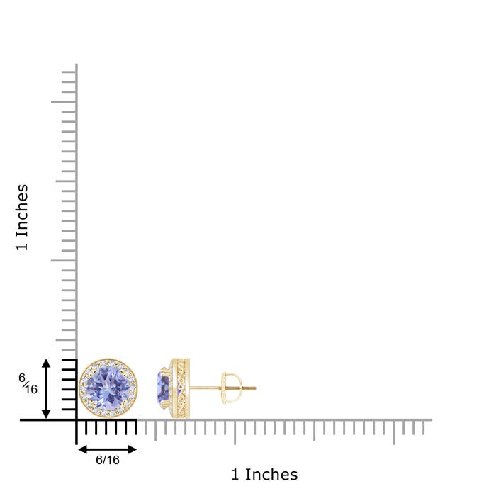 AA - Tanzanite / 1.11 CT / 14 KT Yellow Gold