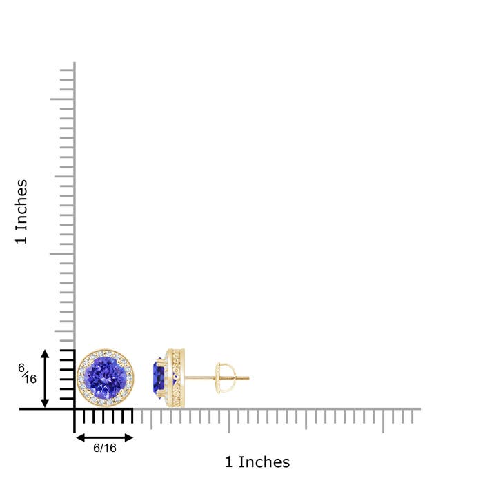 AAAA - Tanzanite / 1.11 CT / 14 KT Yellow Gold