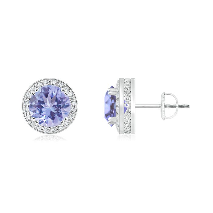 A - Tanzanite / 2 CT / 14 KT White Gold