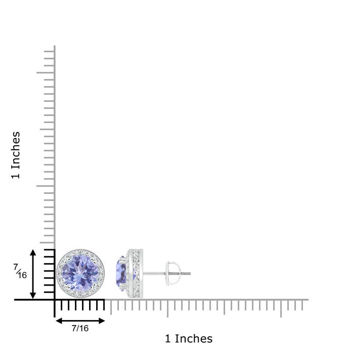 A - Tanzanite / 2 CT / 14 KT White Gold