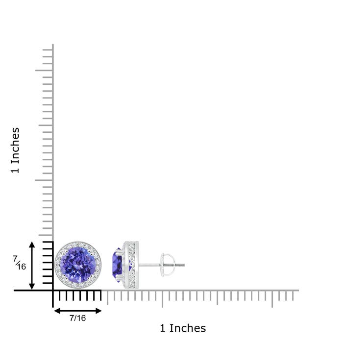 AA - Tanzanite / 2 CT / 14 KT White Gold