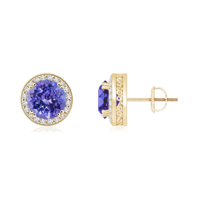 AA - Tanzanite / 2 CT / 14 KT Yellow Gold