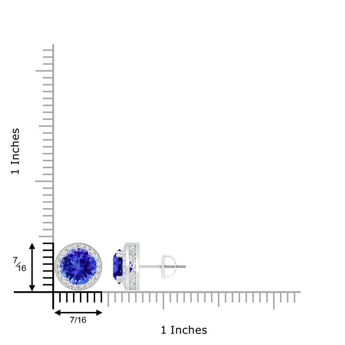 AAA - Tanzanite / 2 CT / 14 KT White Gold