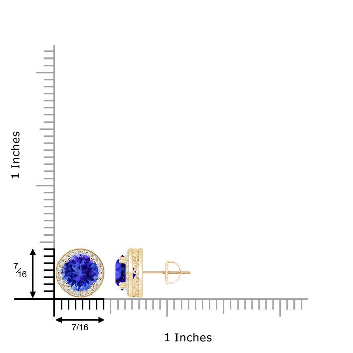 AAA - Tanzanite / 2 CT / 14 KT Yellow Gold