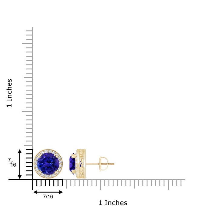 AAAA - Tanzanite / 2 CT / 14 KT Yellow Gold