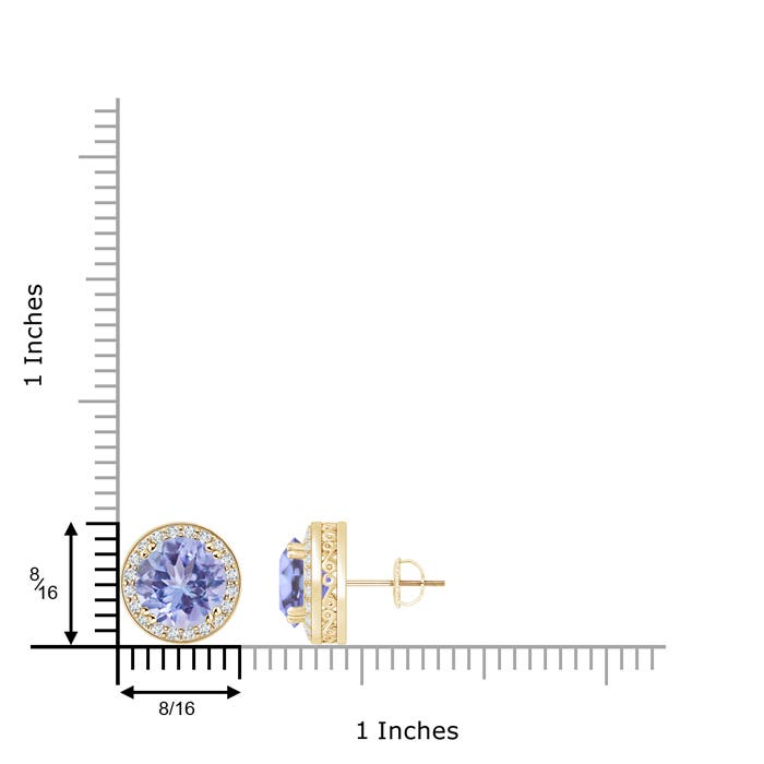 A - Tanzanite / 3.18 CT / 14 KT Yellow Gold