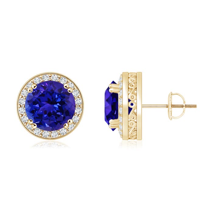 AAAA - Tanzanite / 3.18 CT / 14 KT Yellow Gold