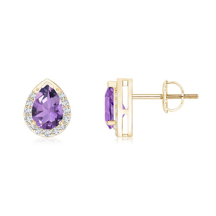 A - Amethyst / 0.77 CT / 14 KT Yellow Gold