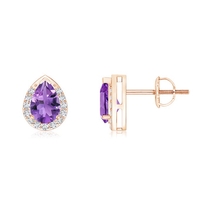 AA - Amethyst / 0.77 CT / 14 KT Rose Gold