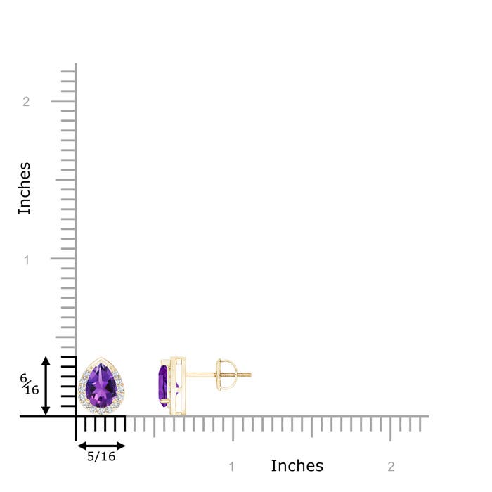 AAAA - Amethyst / 0.77 CT / 14 KT Yellow Gold