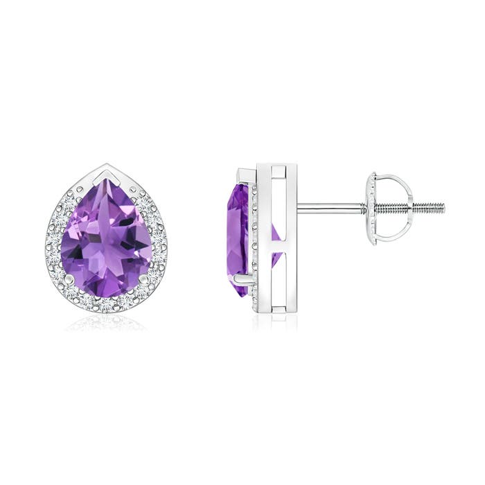 AA - Amethyst / 1.35 CT / 14 KT White Gold