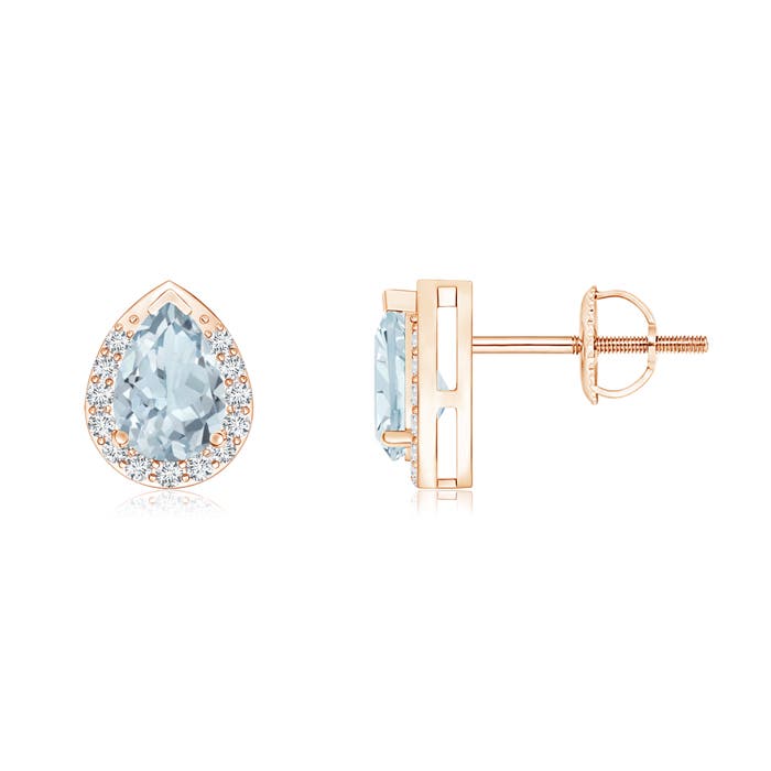 A - Aquamarine / 0.71 CT / 14 KT Rose Gold