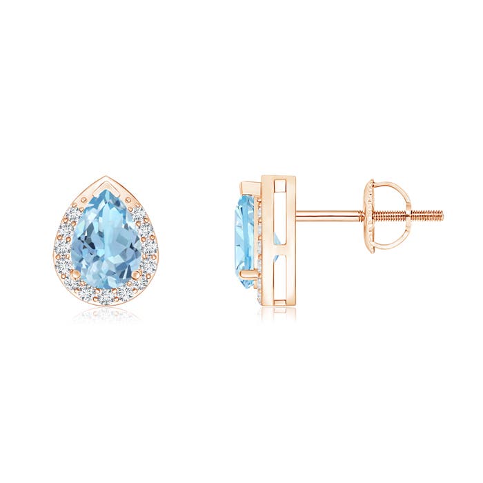 AAA - Aquamarine / 0.71 CT / 14 KT Rose Gold