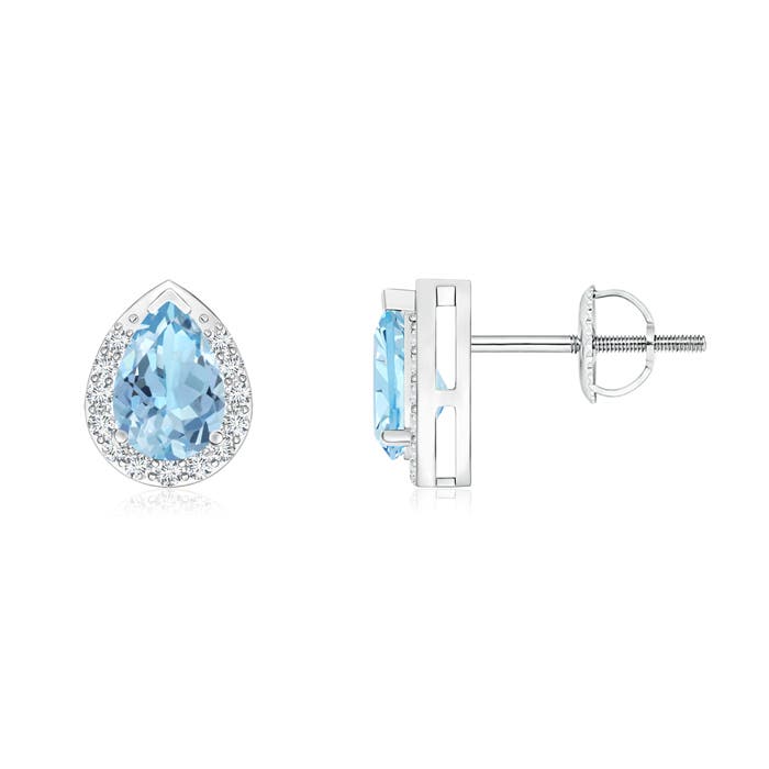 AAA - Aquamarine / 0.71 CT / 14 KT White Gold