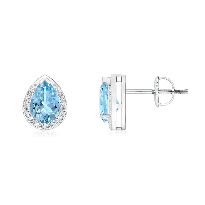 AAAA - Aquamarine / 0.71 CT / 14 KT White Gold