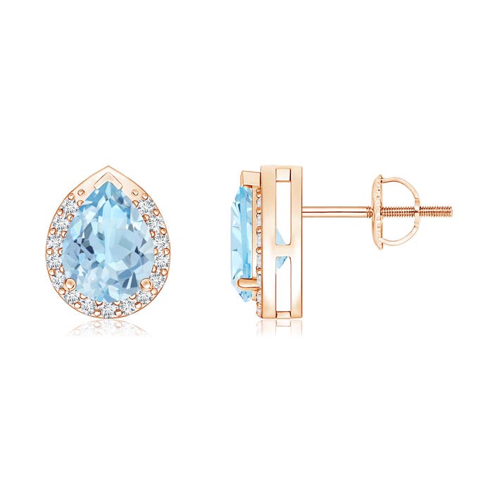 AAA - Aquamarine / 1.25 CT / 14 KT Rose Gold