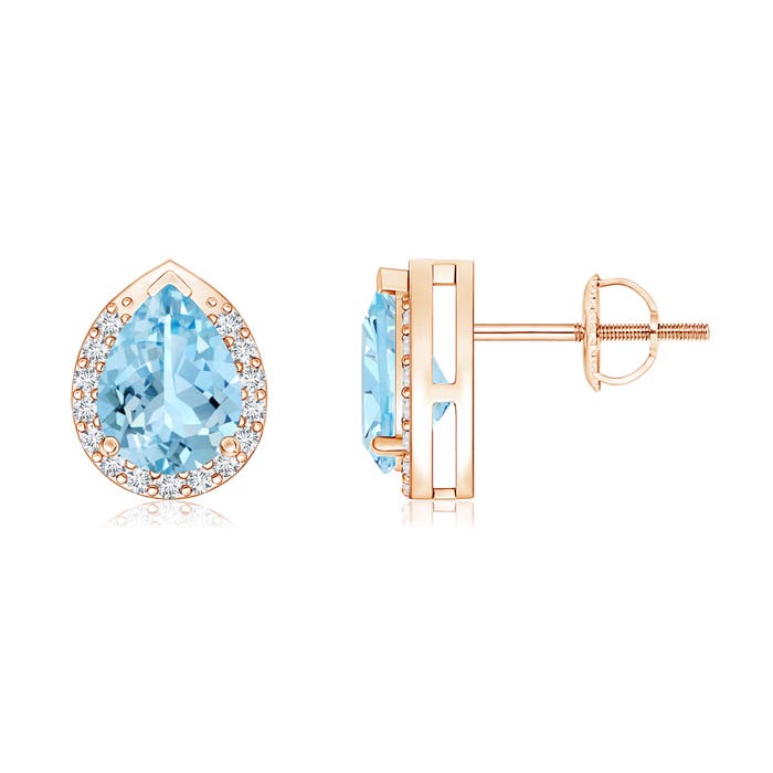 AAAA - Aquamarine / 1.25 CT / 14 KT Rose Gold