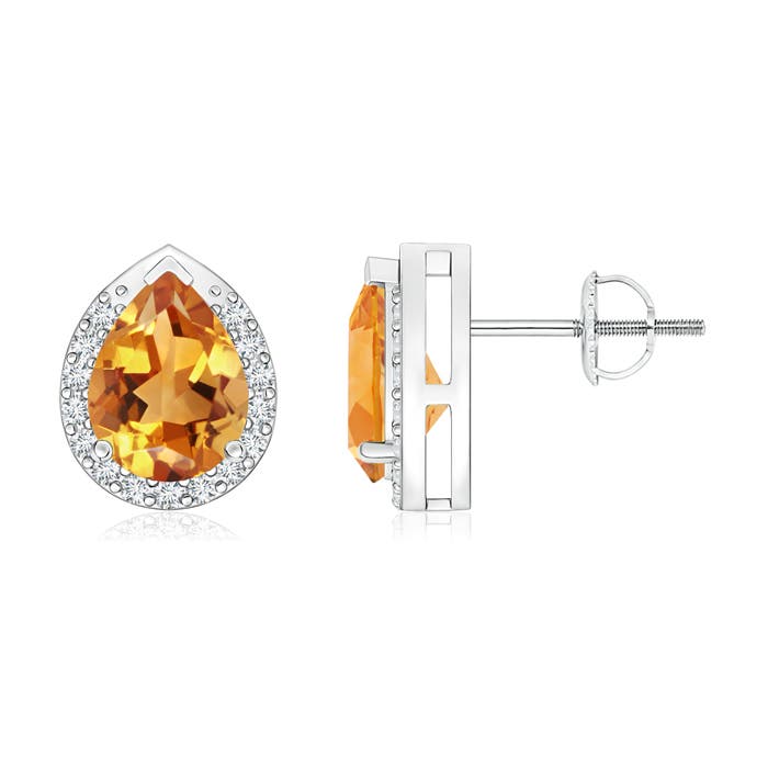 AA - Citrine / 2.21 CT / 14 KT White Gold