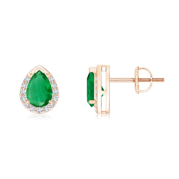 AA - Emerald / 0.82 CT / 14 KT Rose Gold